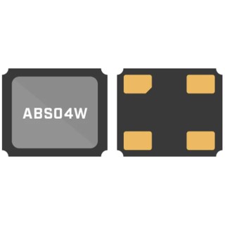 Abracon ABS04W-32.768KHZ-6-D2-T5 Surface Mount Crystal Unit 32.768 kHz ±10 ppm 4-Pin 1.2 x 1 x 0.35 mm, 4 pF