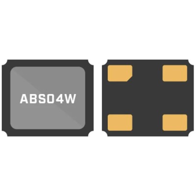 Abracon ABS04W-32.768KHZ-6-D2-T5 Surface Mount Crystal Unit 32.768 kHz ±10 ppm 4-Pin 1.2 x 1 x 0.35 mm, 4 pF