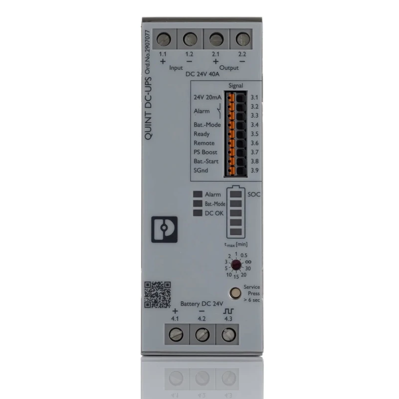 Phoenix Contact QUINT4 DIN Rail Uninterruptible Power Supply, 18–30 V DC Input, 24 V DC Output, 1.44 kW, 51.2 A, 33 2907077