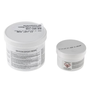 ITW Devcon Titanium Putty Grey Epoxy Adhesive 20 min Set Time, 500 g, Metal-Compatible, 10761