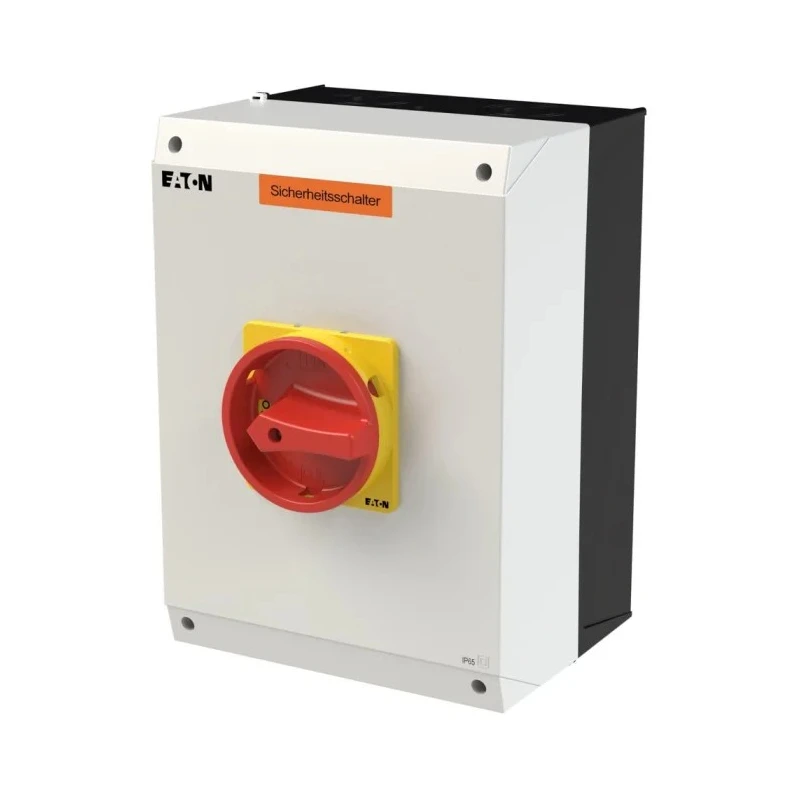 Eaton Surface Mount Isolator Switch, 3-Pole, IP65, 100A, 55 kW, Red Handle, 