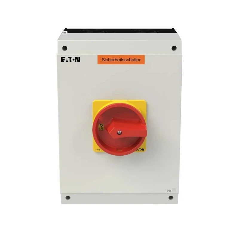 Eaton Surface Mount Isolator Switch, 3-Pole, IP65, 100A, 55 kW, Red Handle, 