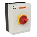 Eaton Surface Mount Isolator Switch, 3-Pole, IP65, 100A, 55 kW, Red Handle, 
