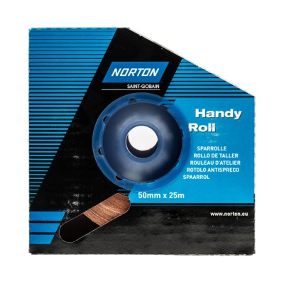 Norton Abrasive Paper Roll, Aluminium Oxide, 25m Length, 50mm Width, P120 Grit, Fine Grade 63642531814