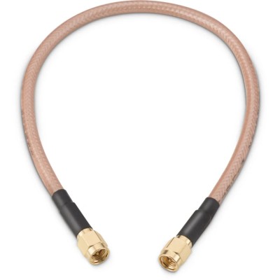 Wurth Elektronik SMA Series RG142 Coaxial Cable, Terminated, 152.4 mm Length, 50 Ω, White, Brass, 335V, -55°C to 165°C 