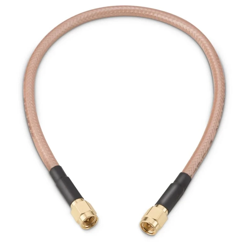 Wurth Elektronik SMA Series RG142 Coaxial Cable, Terminated, 152.4 mm Length, 50 Ω, White, Brass, 335V, -55°C to 165°C 