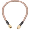 Wurth Elektronik SMA Series RG142 Coaxial Cable, Terminated, 152.4 mm Length, 50 Ω, White, Brass, 335V, -55°C to 165°C