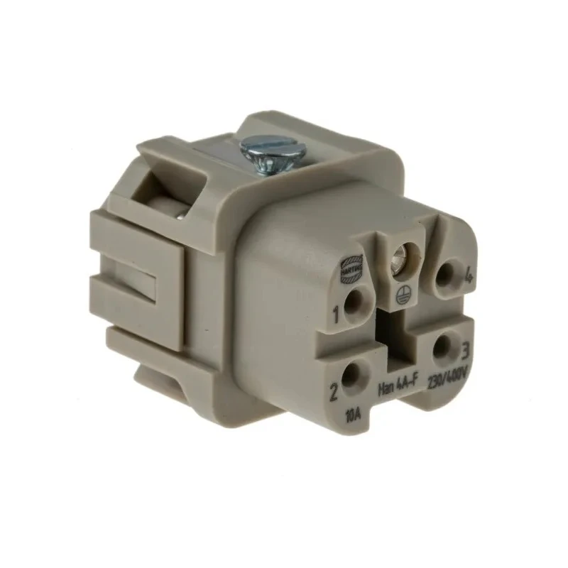 HARTING Heavy Duty Power Connector Insert, Female, Panel Mount, 10A, 230/400V, 4 Contacts, Han A Series 09200042711