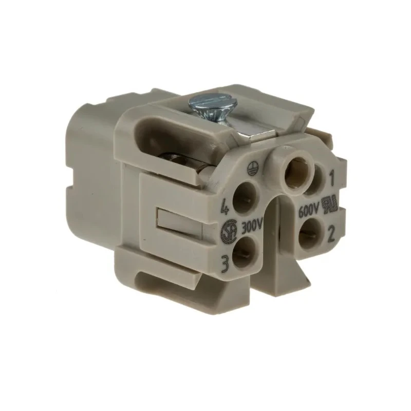 HARTING Heavy Duty Power Connector Insert, Female, Panel Mount, 10A, 230/400V, 4 Contacts, Han A Series 09200042711