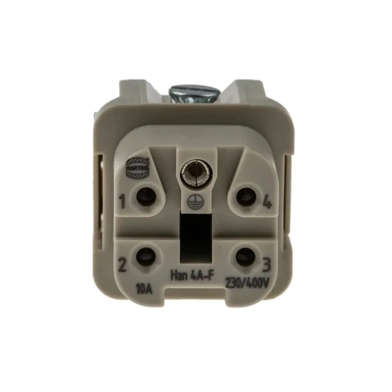 HARTING Heavy Duty Power Connector Insert, Female, Panel Mount, 10A, 230/400V, 4 Contacts, Han A Series 09200042711