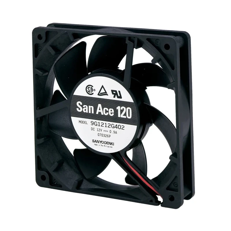 Sanyo Denki Axial Fan 24V DC, 149.5 m³/h Airflow, 4.08 W, 6300 RPM, Ball Bearing, IP68 120x120x25 mm 