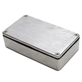 Deltron Flanged Aluminium Enclosure  IP68, 30 mm Height, 115 mm Length, 64 mm Width, Black Blue Grey