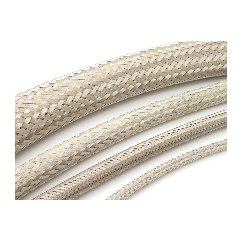 RS PRO Expandable Braided Nickel Plated Copper Cable Sleeve 10m Length 4 mm Max Diameter 181-1988