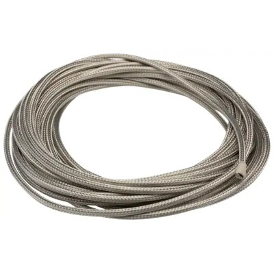RS PRO Expandable Braided Tin Plated Copper Cable Sleeve 10m 7.5mm Max Diameter 181-1981