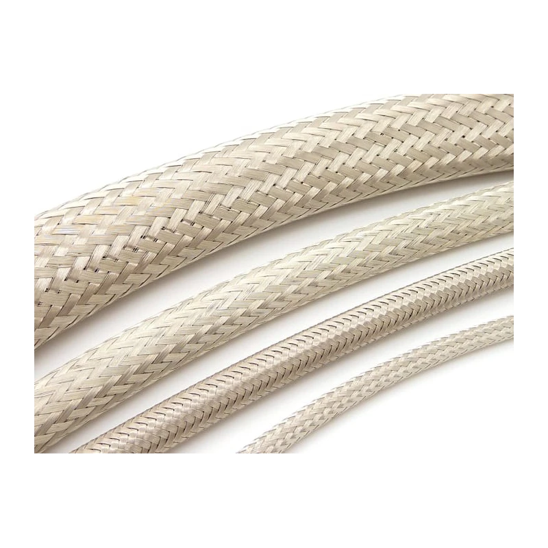RS PRO Expandable Braided Nickel Plated Copper Cable Sleeve, 100m Length, 22mm Max Diameter, 181-2015