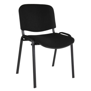 RS PRO Black Fabric Stacking Chair, Ergonomic, 140 kg Weight Capacity, 440 mm Max Seat Height, 180-9722