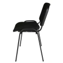 RS PRO Black Fabric Stacking Chair, Ergonomic, 140 kg Weight Capacity, 440 mm Max Seat Height, 180-9722