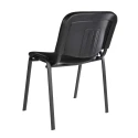 RS PRO Black Fabric Stacking Chair, Ergonomic, 140 kg Weight Capacity, 440 mm Max Seat Height, 180-9722
