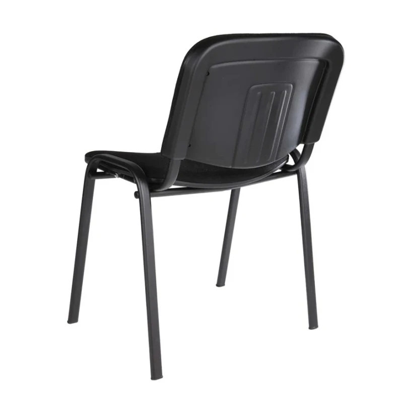RS PRO Black Fabric Stacking Chair, Ergonomic, 140 kg Weight Capacity, 440 mm Max Seat Height, 180-9722