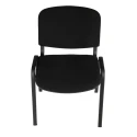RS PRO Black Fabric Stacking Chair, Ergonomic, 140 kg Weight Capacity, 440 mm Max Seat Height, 180-9722