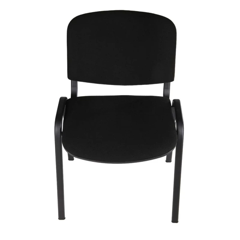 RS PRO Black Fabric Stacking Chair, Ergonomic, 140 kg Weight Capacity, 440 mm Max Seat Height, 180-9722