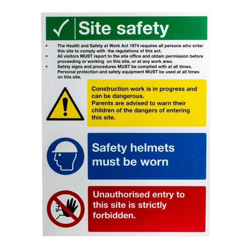 RS PRO Safety Poster Polypropylene English 400 mm x 300 mm 181-2230