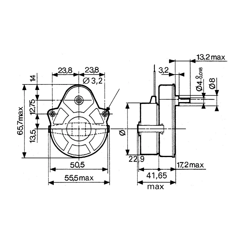Crouzet Counter Clockwise Spur AC Geared Motor, 3 W, 230V, 1 Phase, Synchronous, Panel Mounting 82334760