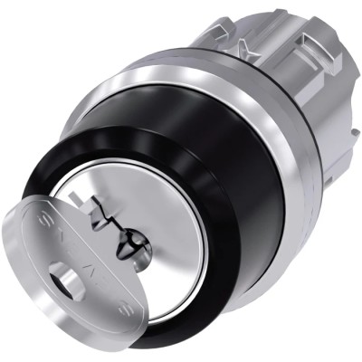 Siemens SIRIUS ACT Key Switch Head, Latching, 2 Positions, 22mm Cutout, Key Type 455 3SU1050-4CF01-0AA0
