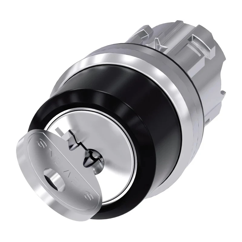 Siemens SIRIUS ACT Key Switch Head, Latching, 2 Positions, 22mm Cutout, Key Type 455 3SU1050-4CF01-0AA0