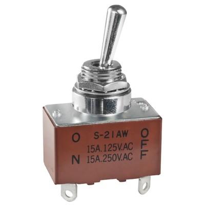 NKK Switches DPST Toggle Switch Panel Mount On-Off Solder Terminal IP67 30V DC 125V AC S21AW