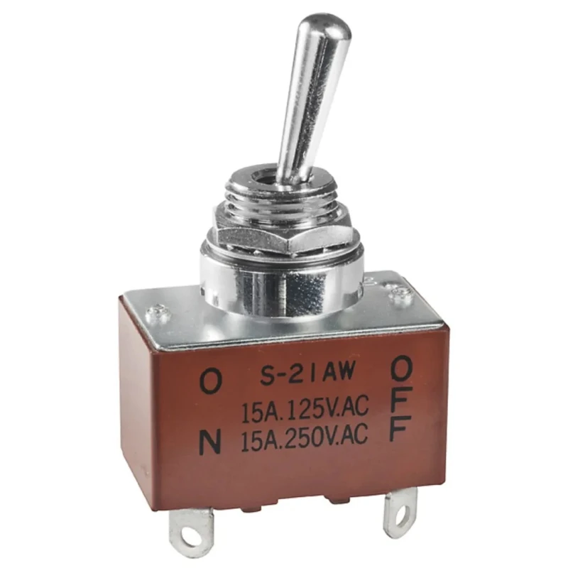 NKK Switches DPST Toggle Switch Panel Mount On-Off Solder Terminal IP67 30V DC 125V AC S21AW