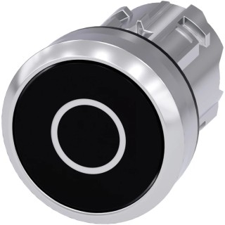 Siemens SIRIUS ACT Series Black Momentary Push Button Switch, 22 mm Cutout, Round, IP67, IP69K, IP66 3SU1050-0AB10-0AD0