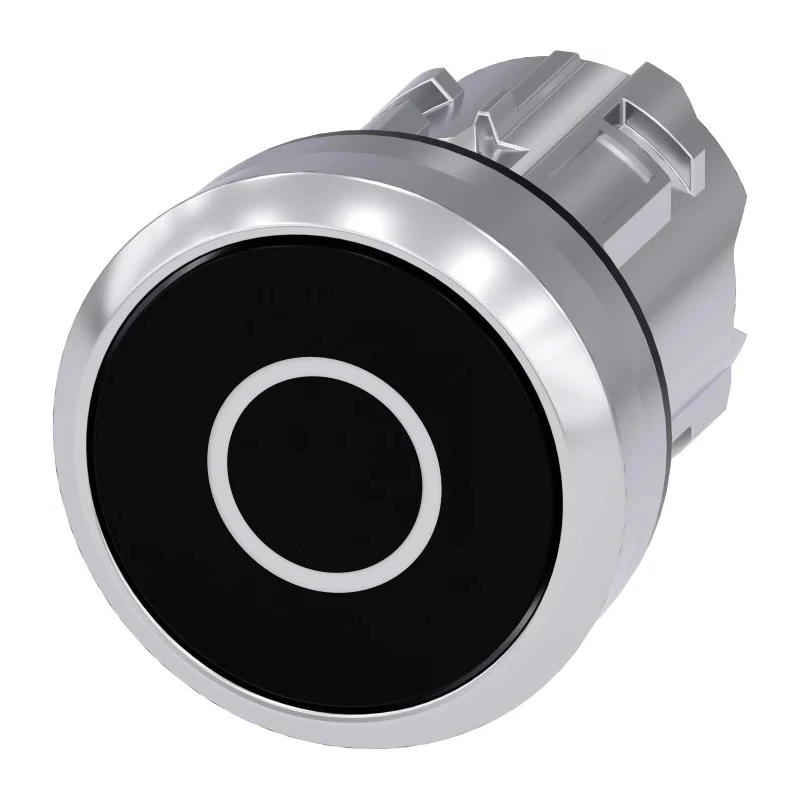 Siemens SIRIUS ACT Series Black Momentary Push Button Switch, 22 mm Cutout, Round, IP67, IP69K, IP66 3SU1050-0AB10-0AD0