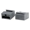 WAGO 243 MICRO PUSH WIRE Series Junction Box Connector, 4-Way, 20/22 AWG, 6A, 150V, Dark Grey 243-204