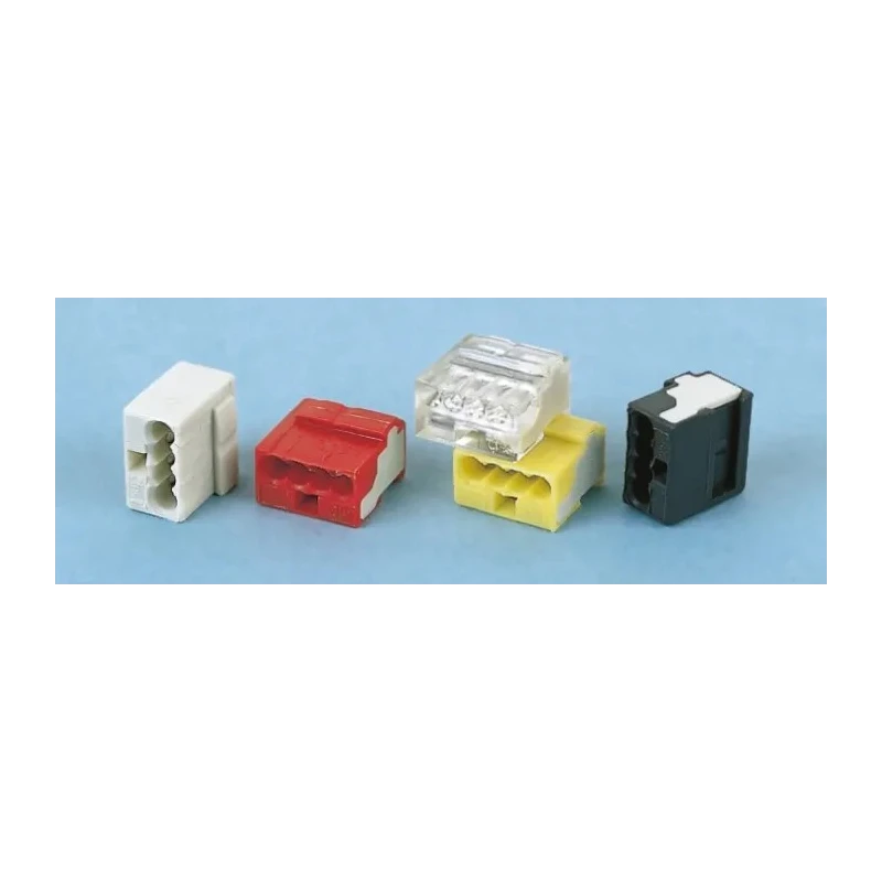 WAGO PCB Terminal Block 4-Contact 100V 6A Push-in Female Light Grey 243-304