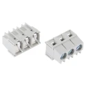 Wieland PCB Terminal Block 3-Contact 10A, 300V, 5.08mm Pitch, Wave Soldering, 1 Row, Grey 25.193.0353.0