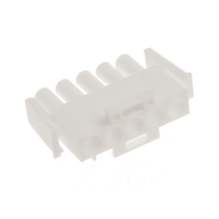 TE Connectivity Universal MATE-N-LOK Male Connector Housing 6.35 mm Pitch 5 Way 1 Row Straight 350809-1