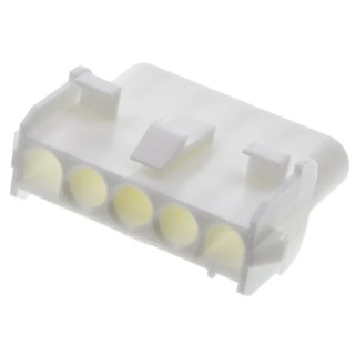 TE Connectivity Universal MATE-N-LOK Female Connector Housing, 5 Way, 1 Row, 6.35mm Pitch, Panel Mount, Nylon 350810-1