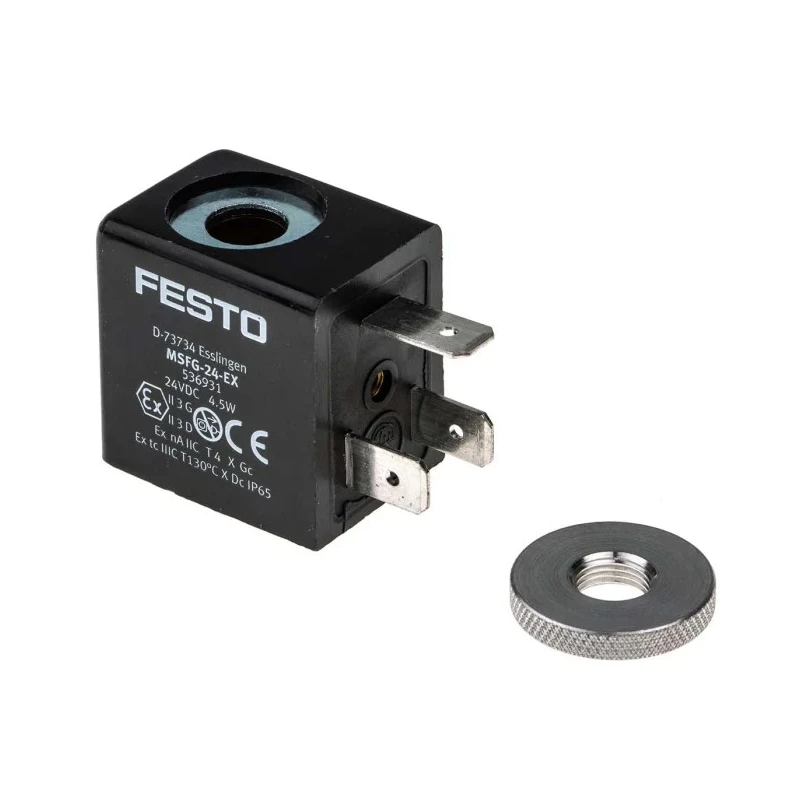 Festo MSFG-24-EX Solenoid Valve Coil 24V DC, IP65, 4.5W, Pneumatic System