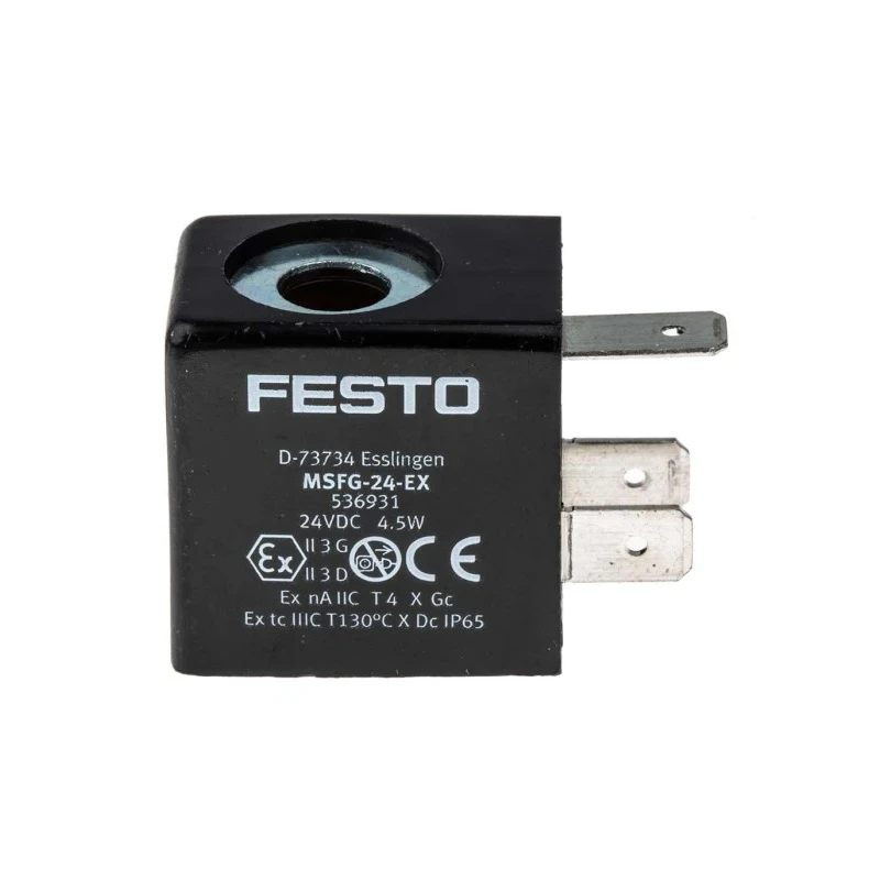 Festo MSFG-24-EX Solenoid Valve Coil 24V DC, IP65, 4.5W, Pneumatic System