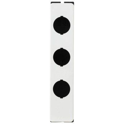 Eaton Push Button Enclosure 3 Hole, 30 mm Cutout, Surface Mount, Flat, M30 Series 197237 M30-FI3