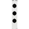 Eaton Push Button Enclosure 3 Hole, 30 mm Cutout, Surface Mount, Flat, M30 Series 197237 M30-FI3