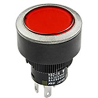 NKK Switches YB Series Illuminated Push Button Switch, On-On, Panel Mount, 15 mm Cutout, SPDT, IP65, 30V DC YB215CWCKW01