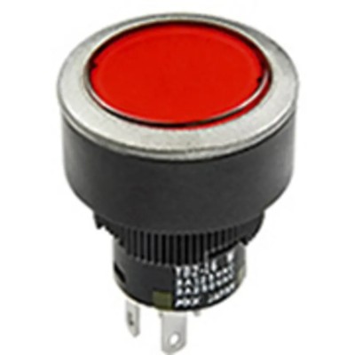 NKK Switches YB Series Illuminated Push Button Switch, On-On, Panel Mount, 15 mm Cutout, SPDT, IP65, 30V DC YB215CWCKW01