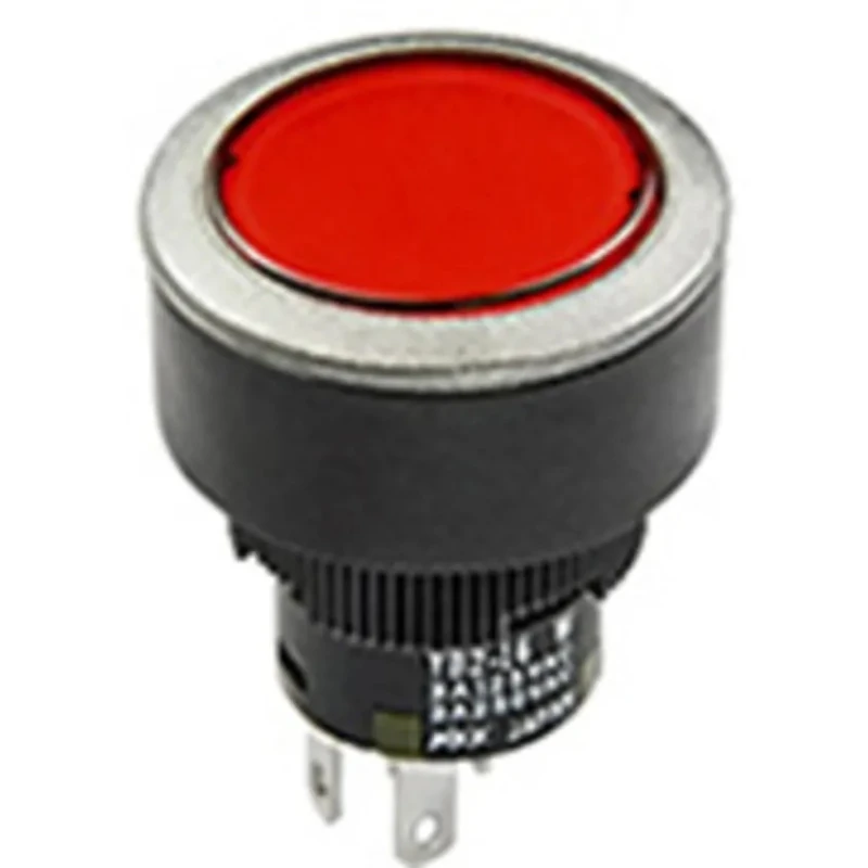 NKK Switches YB Series Illuminated Push Button Switch, On-On, Panel Mount, 15 mm Cutout, SPDT, IP65, 30V DC YB215CWCKW01