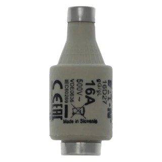 Eaton Diazed Fuse D2, 16A, 500V AC, Ceramic Body, gG gL Application, Breaking Capacity 50kA, Grey Cap, 50mm x 21.5mm 16D27