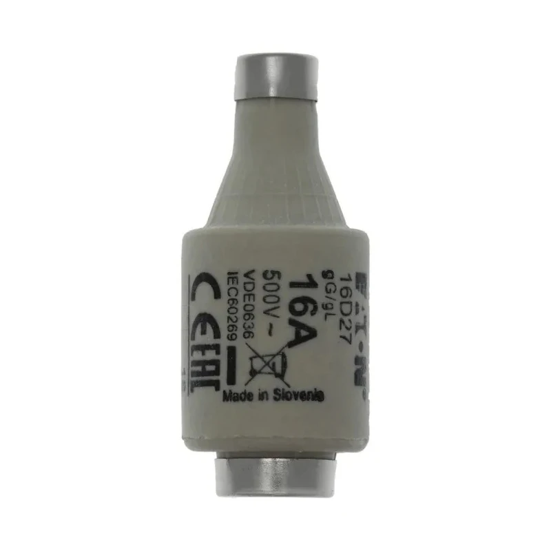 Eaton Diazed Fuse D2, 16A, 500V AC, Ceramic Body, gG gL Application, Breaking Capacity 50kA, Grey Cap, 50mm x 21.5mm 16D27