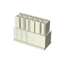 Amphenol Communications Solutions Minitek Pwr Male Connector Housing, 4.2 mm Pitch, 4 Way, 2 Row, Straight 10127815-04LF