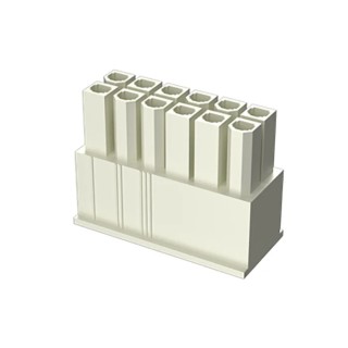 Amphenol Communications Solutions Minitek Pwr Male Connector Housing, 4.2 mm Pitch, 4 Way, 2 Row, Straight 10127815-04LF