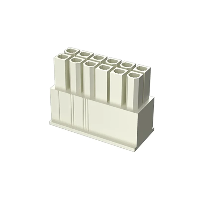 Amphenol Communications Solutions Minitek Pwr Male Connector Housing, 4.2 mm Pitch, 4 Way, 2 Row, Straight 10127815-04LF